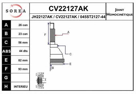 EAI CV22127AK CV joint CV22127AK