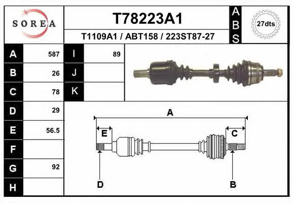 EAI T78223A1 Drive shaft T78223A1