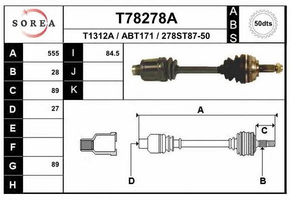 EAI T78278A Drive shaft T78278A