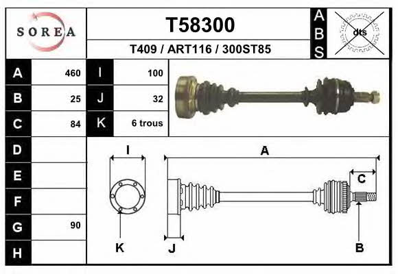 EAI T58300 Drive shaft T58300