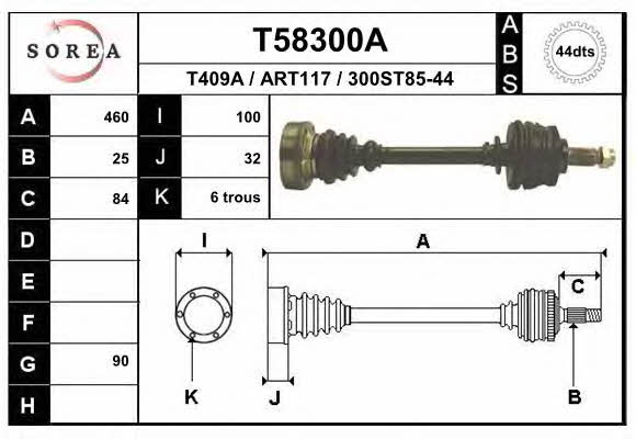 EAI T58300A Drive shaft T58300A