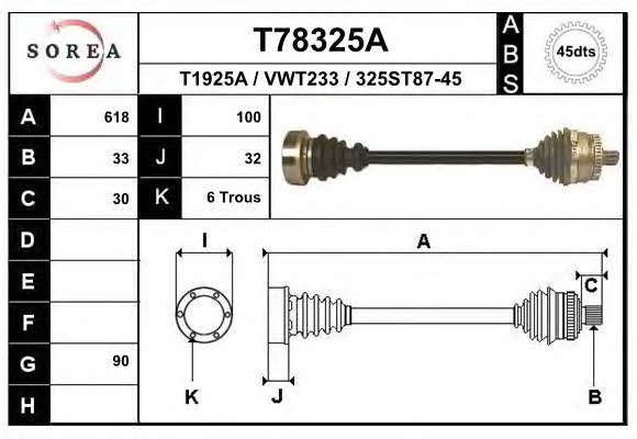 T78325A EAI Drive shaft