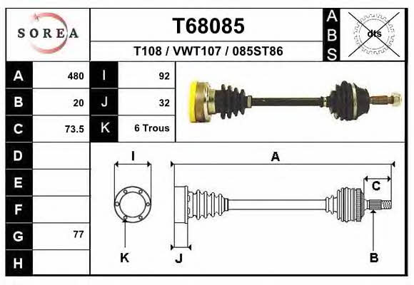 EAI T68085 Drive shaft T68085