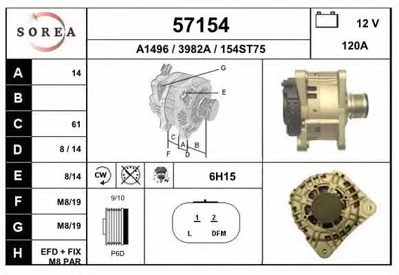 EAI 57154 Alternator 57154