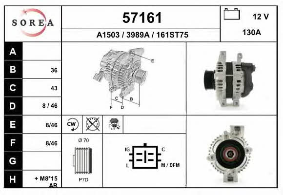 EAI 57161 Alternator 57161