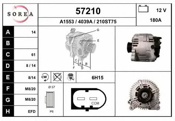 EAI 57210 Alternator 57210