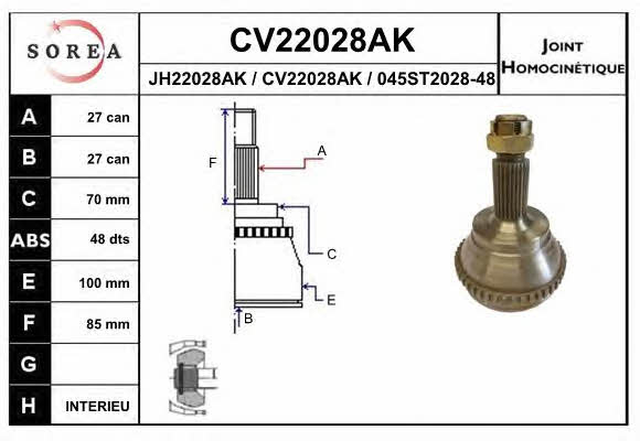 EAI CV22028AK CV joint CV22028AK