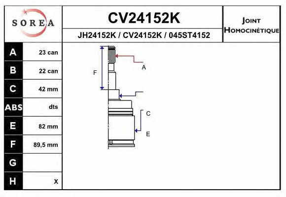 EAI CV24152K CV joint CV24152K