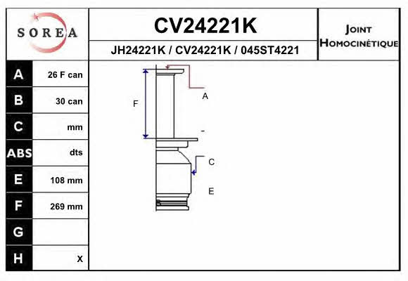 EAI CV24221K CV joint CV24221K