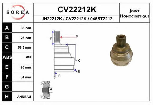EAI CV22212K CV joint CV22212K