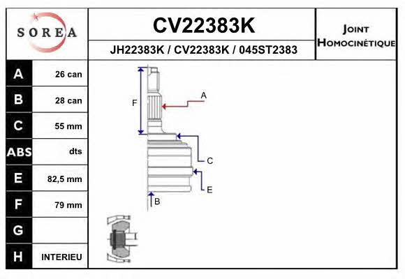 EAI CV22383K CV joint CV22383K