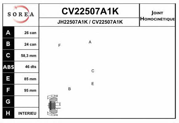 EAI CV22507A1K CV joint CV22507A1K