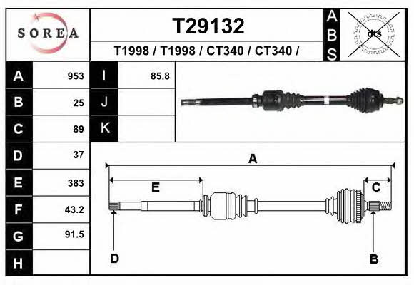 T29132 EAI Drive shaft