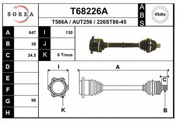 EAI T68226A Drive shaft T68226A