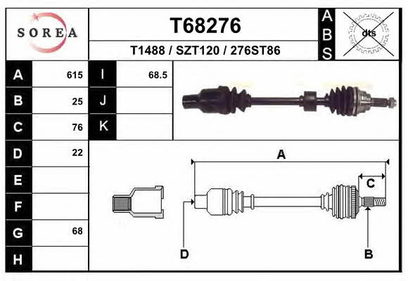 EAI T68276 Drive shaft T68276