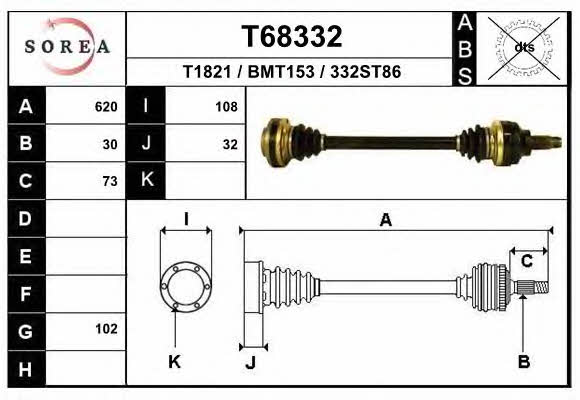 EAI T68332 Drive shaft T68332