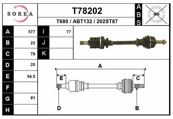 EAI T78202 Drive shaft T78202