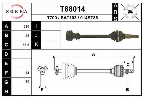 EAI T88014 Drive shaft T88014