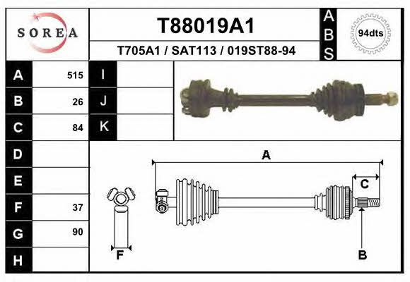 EAI T88019A1 Drive shaft T88019A1