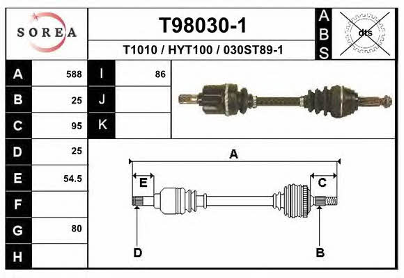 EAI T98030-1 Drive shaft T980301