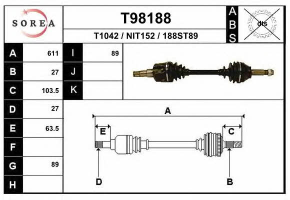 EAI T98188 Drive shaft T98188