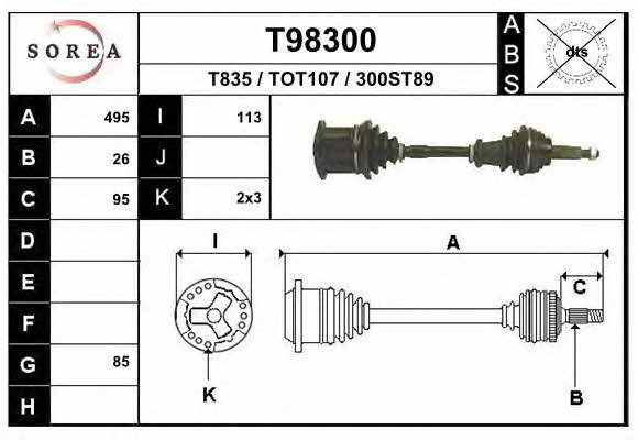 EAI T98300 Drive shaft T98300