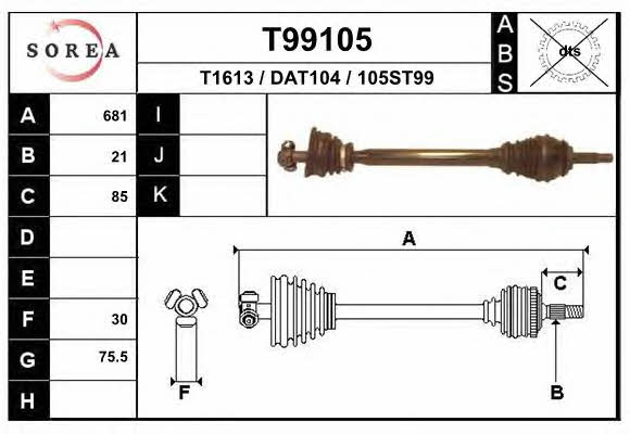 EAI T99105 Drive shaft T99105