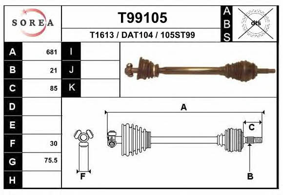 T99105 EAI Drive shaft