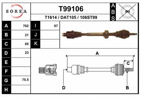 T99106 EAI Drive shaft