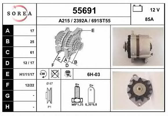 EAI 55691 Alternator 55691