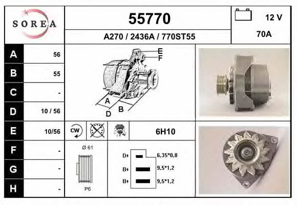 EAI 55770 Alternator 55770