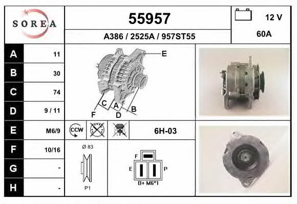 EAI 55957 Alternator 55957