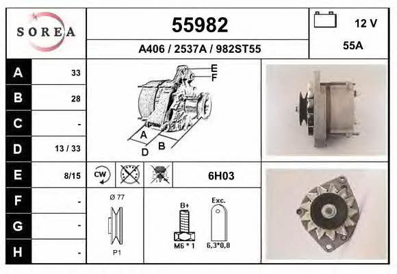 EAI 55982 Alternator 55982