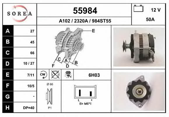 EAI 55984 Alternator 55984