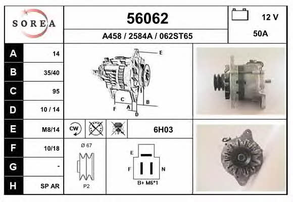 EAI 56062 Alternator 56062