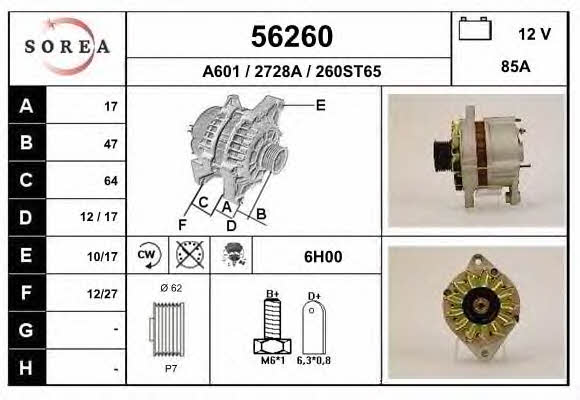 EAI 56260 Alternator 56260