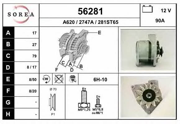 EAI 56281 Alternator 56281