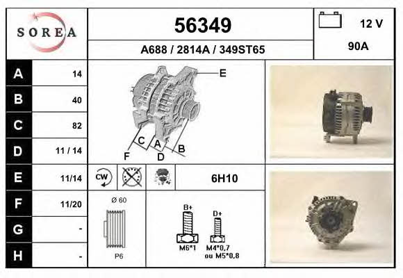 EAI 56349 Alternator 56349