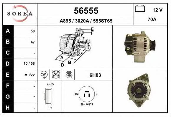 EAI 56555 Alternator 56555