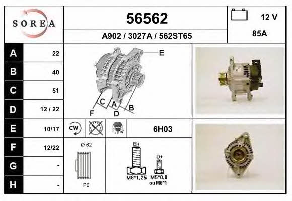 EAI 56562 Alternator 56562