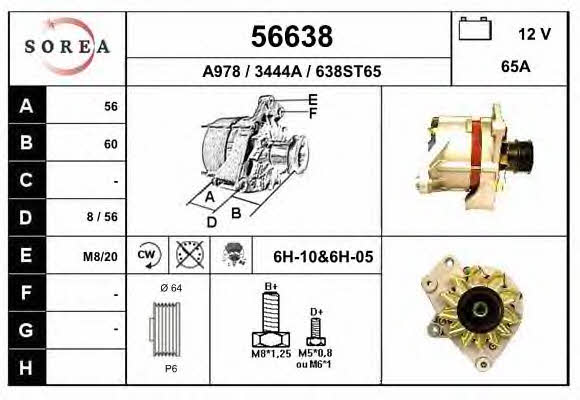 EAI 56638 Alternator 56638