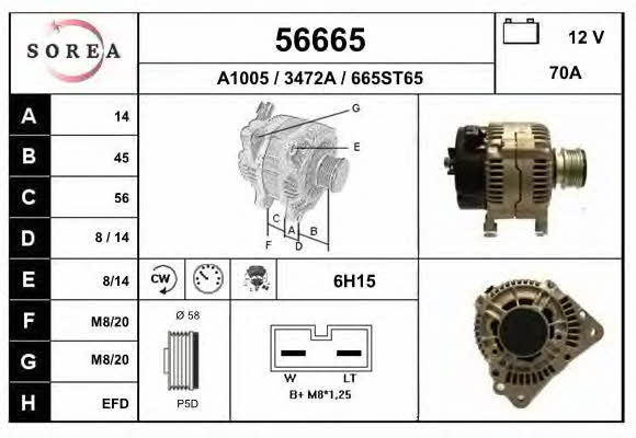 EAI 56665 Alternator 56665