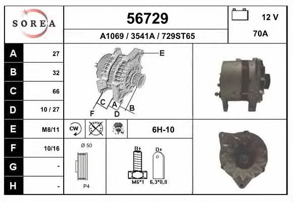 EAI 56729 Alternator 56729