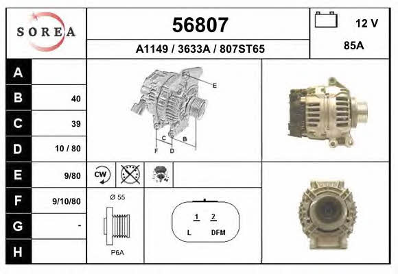 EAI 56807 Alternator 56807