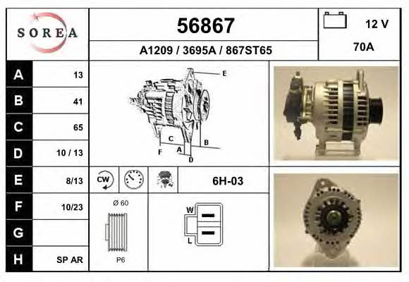 EAI 56867 Alternator 56867