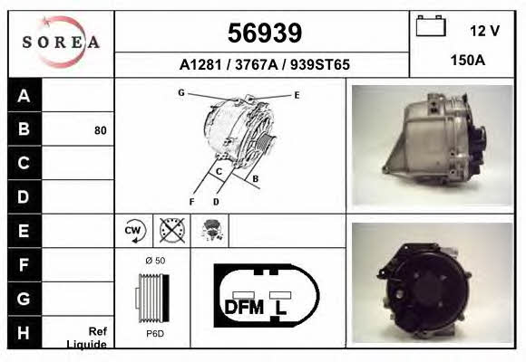 EAI 56939 Alternator 56939