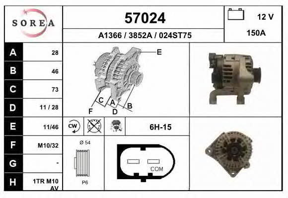 EAI 57024 Alternator 57024