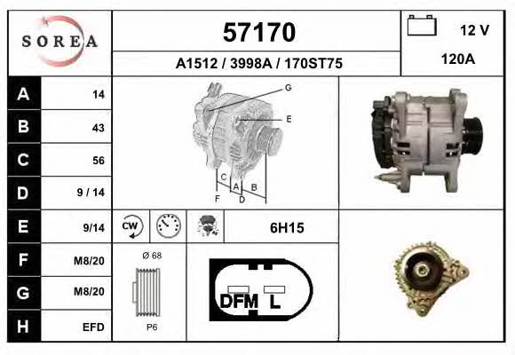 EAI 57170 Alternator 57170