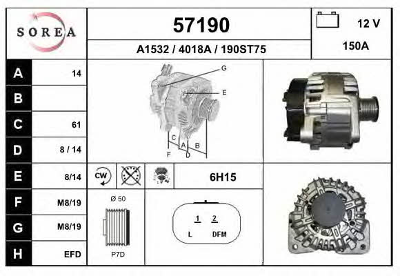 EAI 57190 Alternator 57190