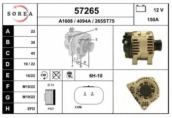 EAI 57265 Alternator 57265